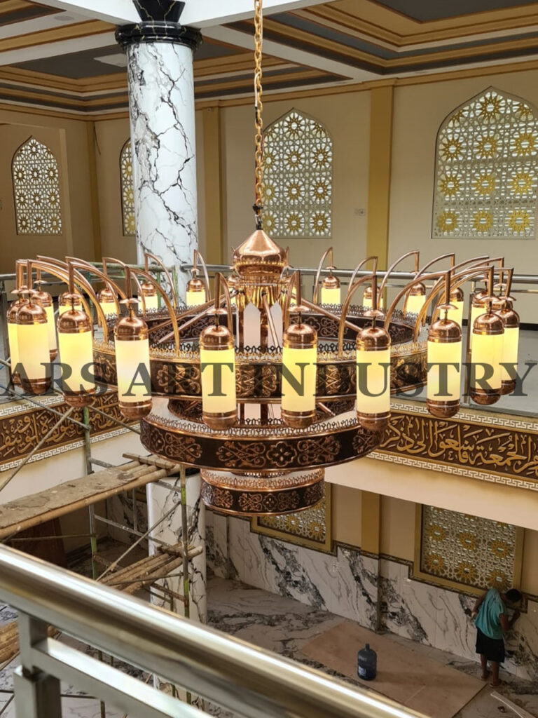 Lampu Gantung Masjid Diameter 250cm Model Quba – LGM005