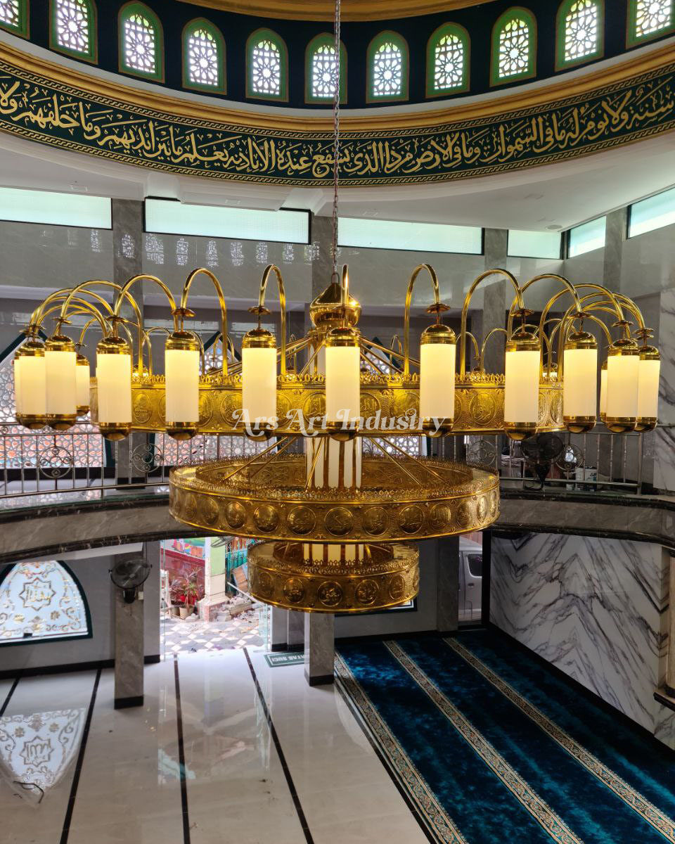 Lampu Gantung Masjid Diameter 400cm Model Quba – LGM018