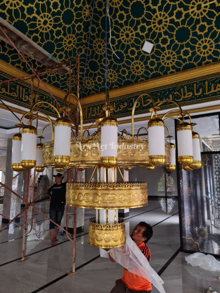 Lampu Gantung Masjid Diameter 200cm Model Quba – LGM015
