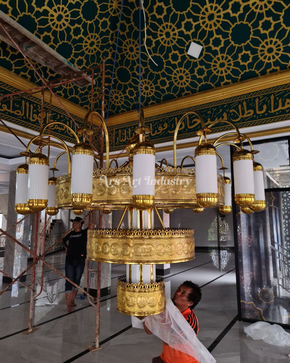 Lampu Gantung Masjid Diameter 200cm Model Quba – LGM015