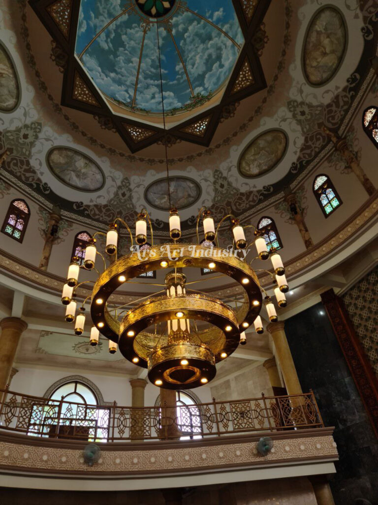 Lampu Gantung Masjid Diameter 300cm Model Quba – LGM016