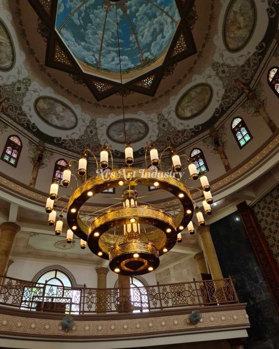 Lampu Gantung Masjid Diameter 300cm Model Quba – LGM016