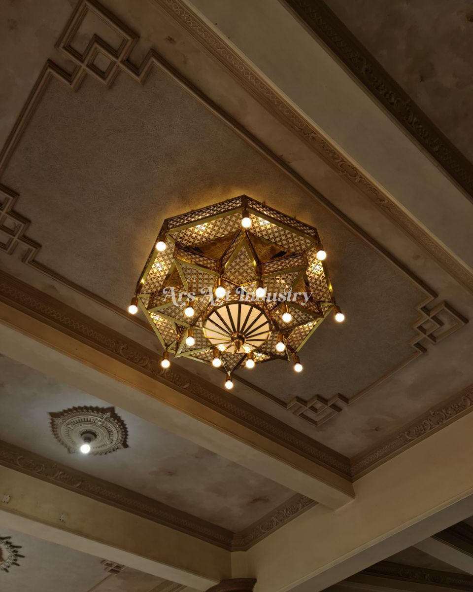 Lampu Hias Masjid Ukuran 150cm Model Marroco - LGM019